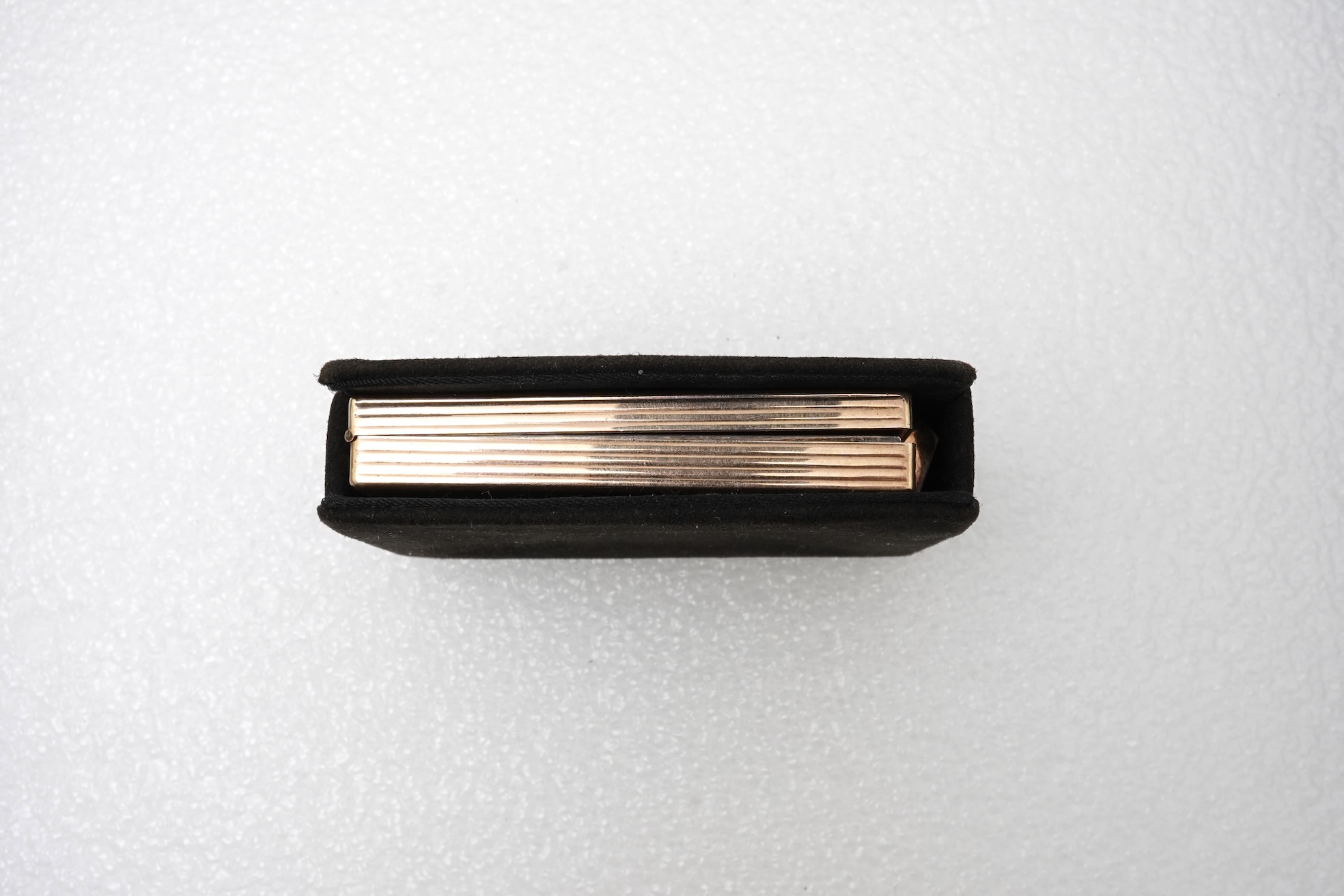 Boucheron, a silver gilt and ruby vanity case, France, 1940s